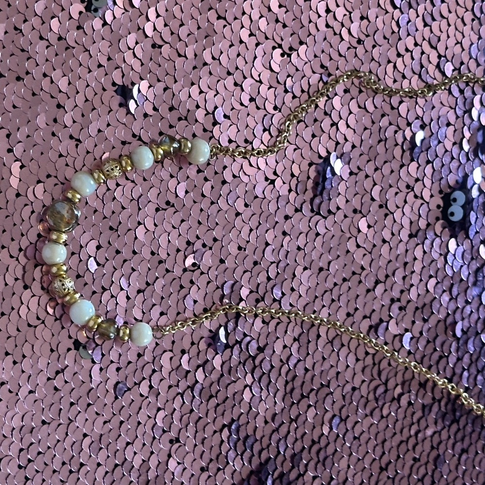 Pearl and crystal necklace - Picture 3 of 5